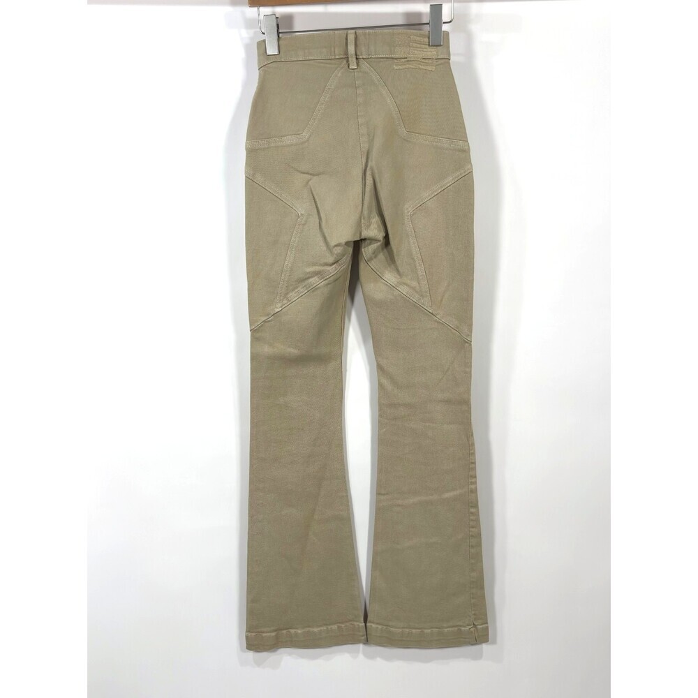Revice Venus Flare Star Patch Denim Jeans Khaki Tan - Size 26